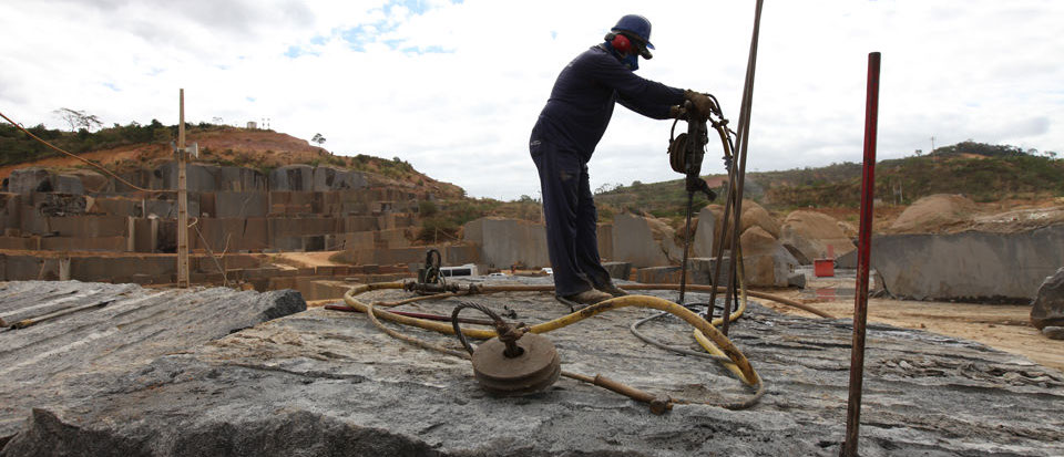 coring granite block